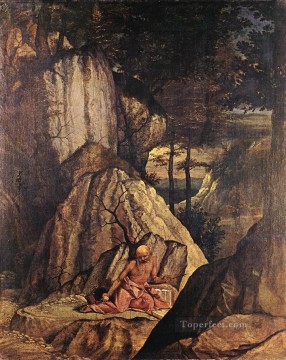 lorenzo loto Painting - Penitente San Jerónimo Renacimiento Lorenzo Lotto